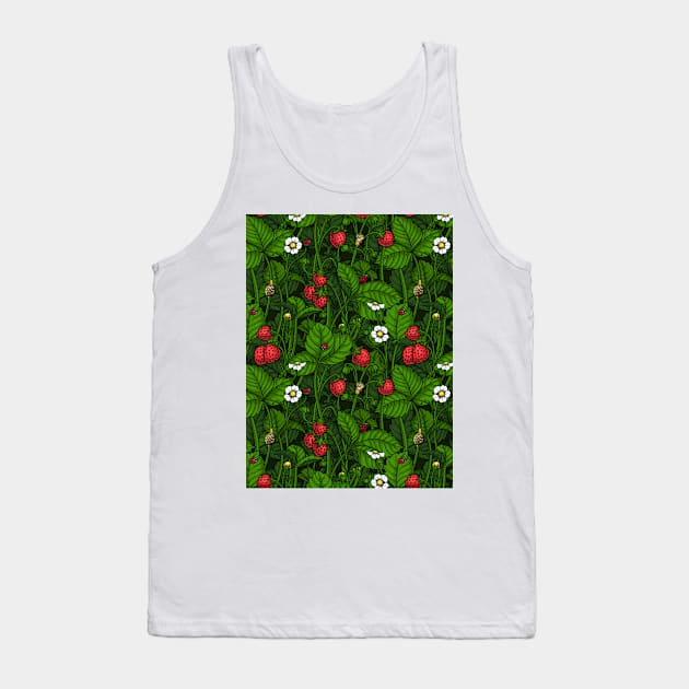 Wild strawberries, green and red Tank Top by katerinamk
